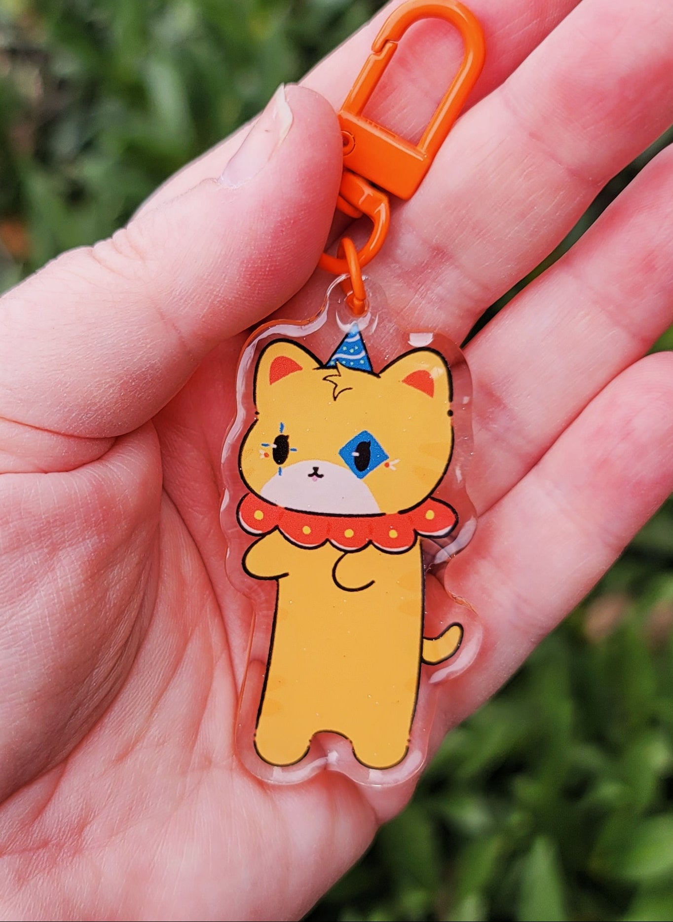 Clown Cats- Cheddar | Acrylic Keychain
