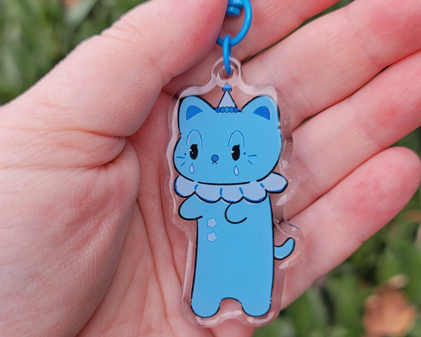 Clown Cats- Blueberry | Acrylic Keychain