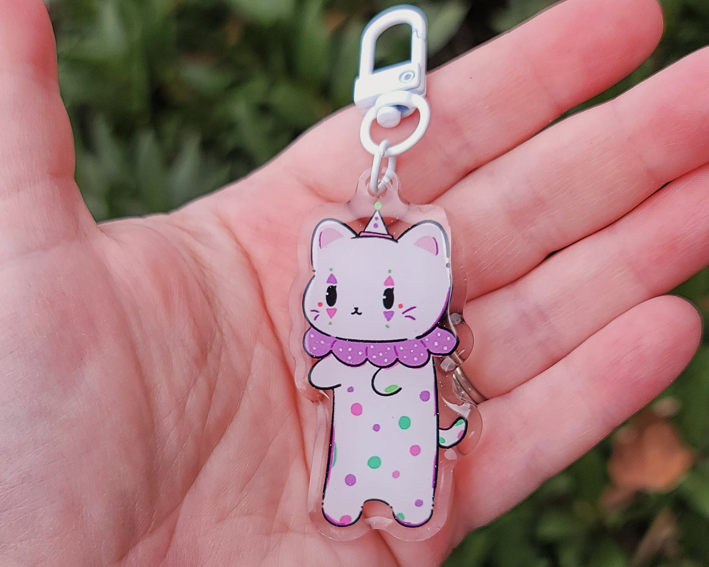 Clown Cats- Sprinkle | Acrylic Keychain