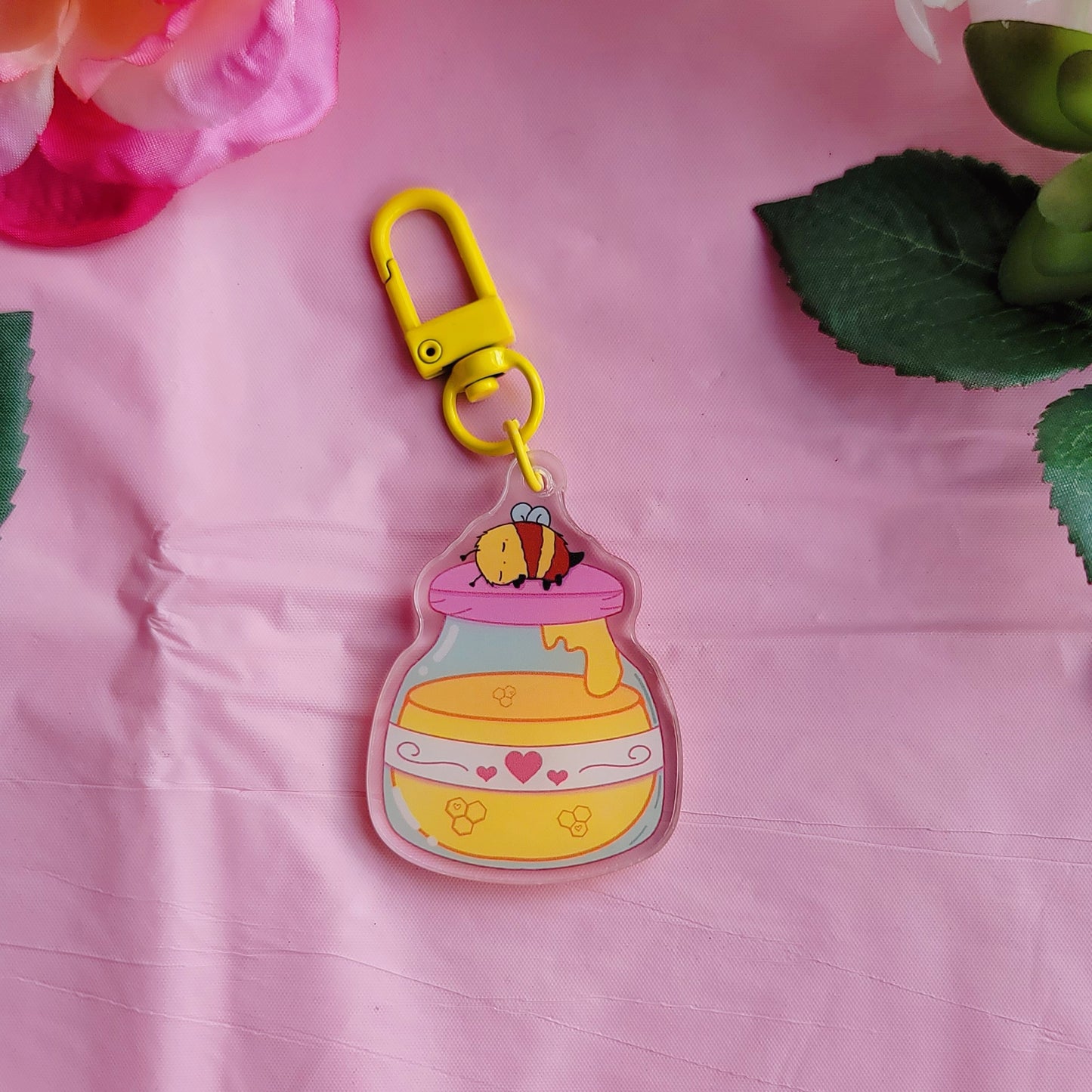 Sleepy Bee | Acrylic Keychain