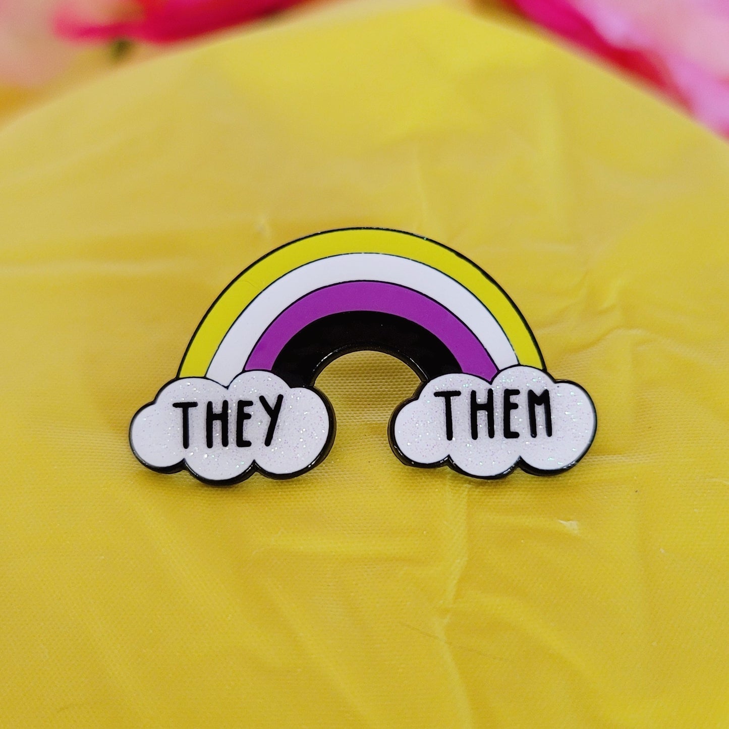 Non-Binary Pride: Pronouns | Enamel Pins