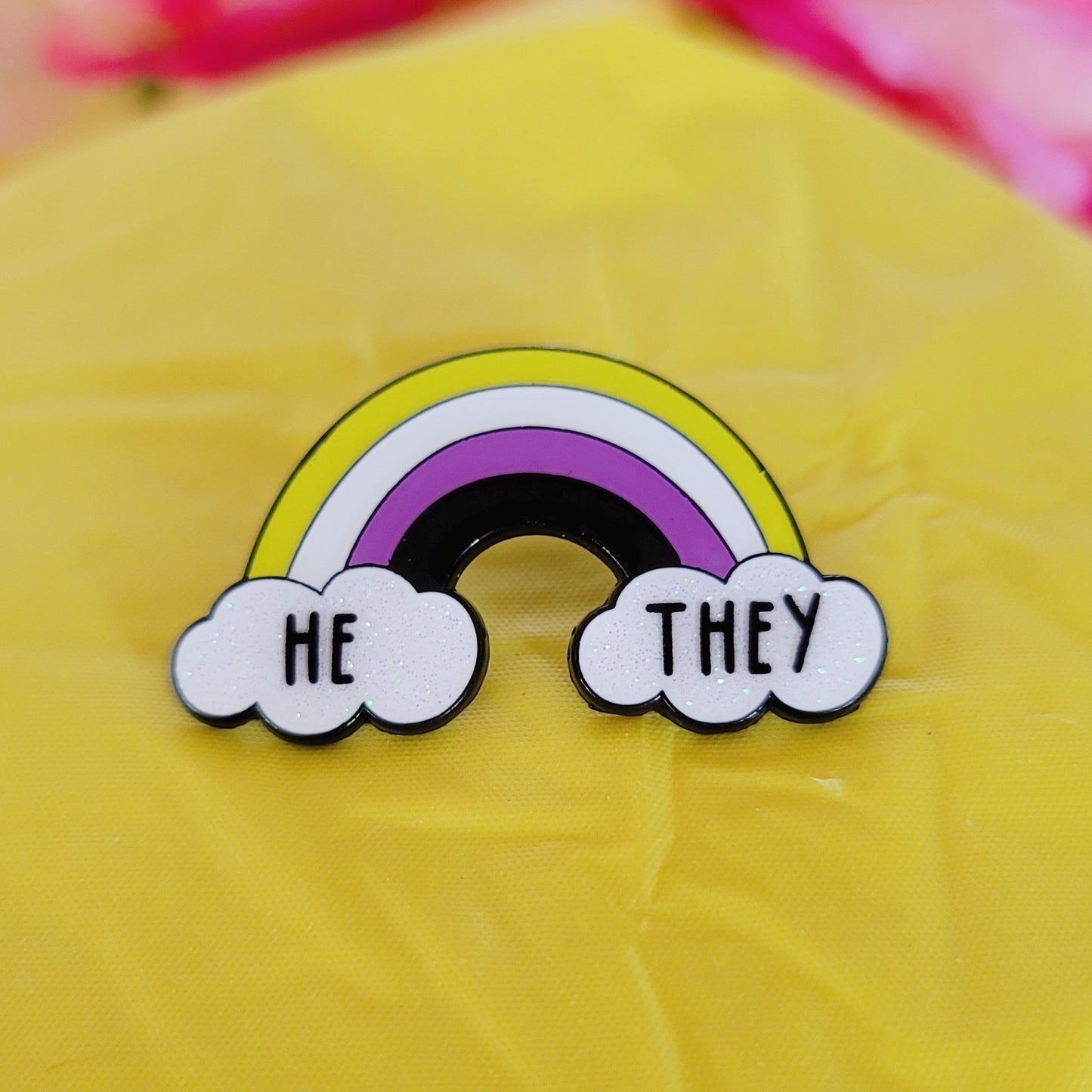 Non-Binary Pride: Pronouns | Enamel Pins