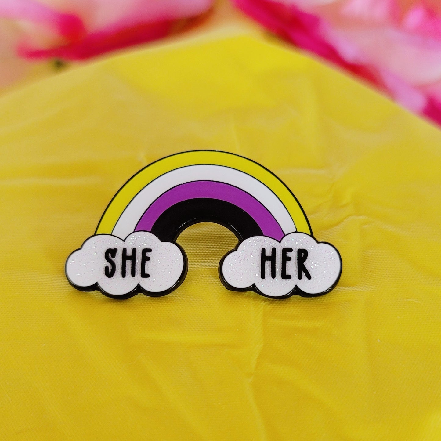 Non-Binary Pride: Pronouns | Enamel Pins