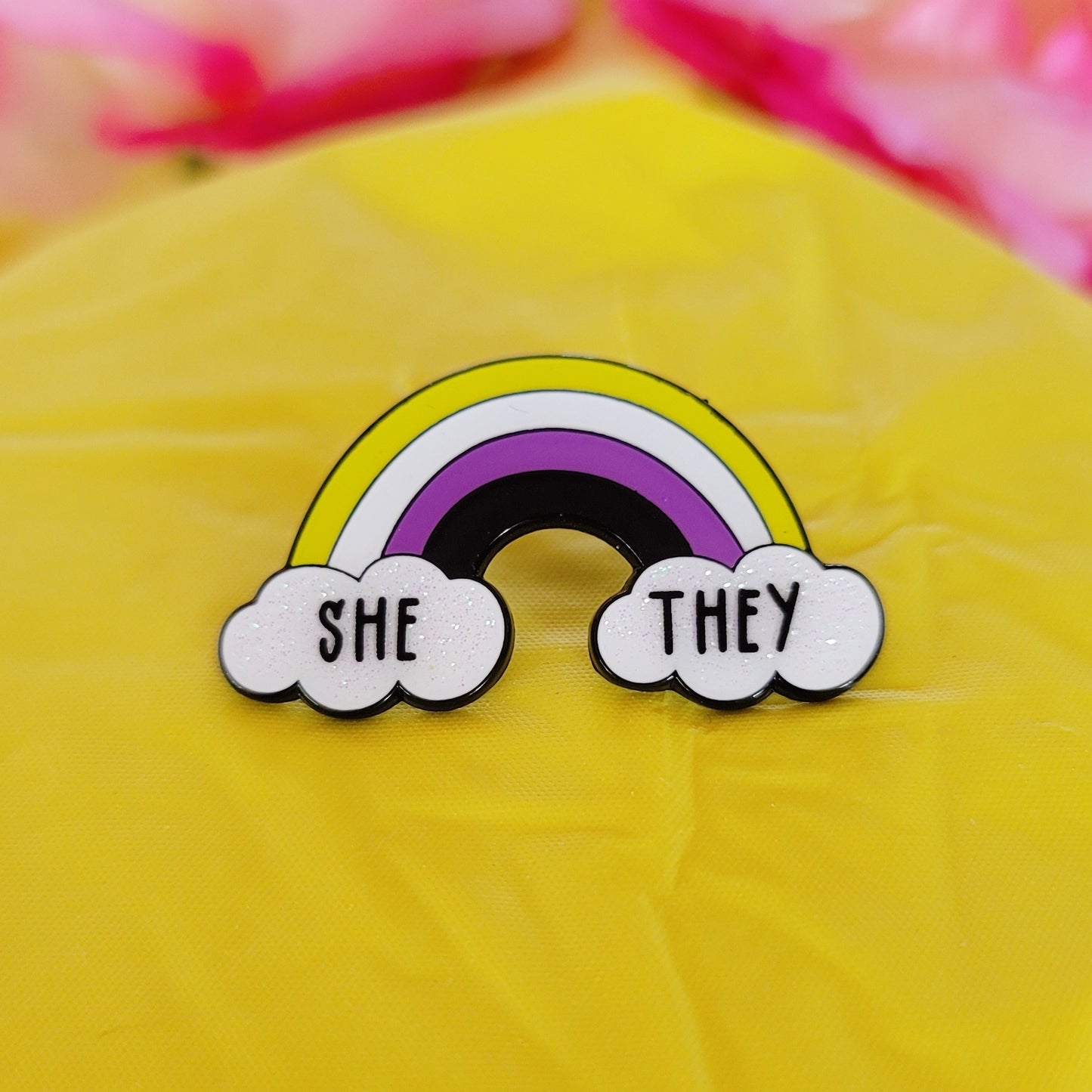 Non-Binary Pride: Pronouns | Enamel Pins
