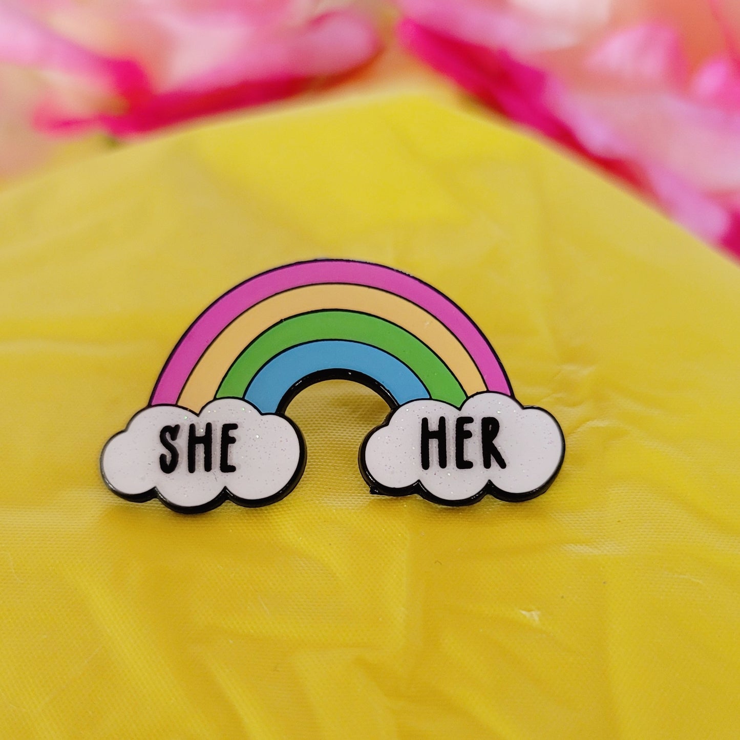 Rainbow Pride: Pronouns | Enamel Pins