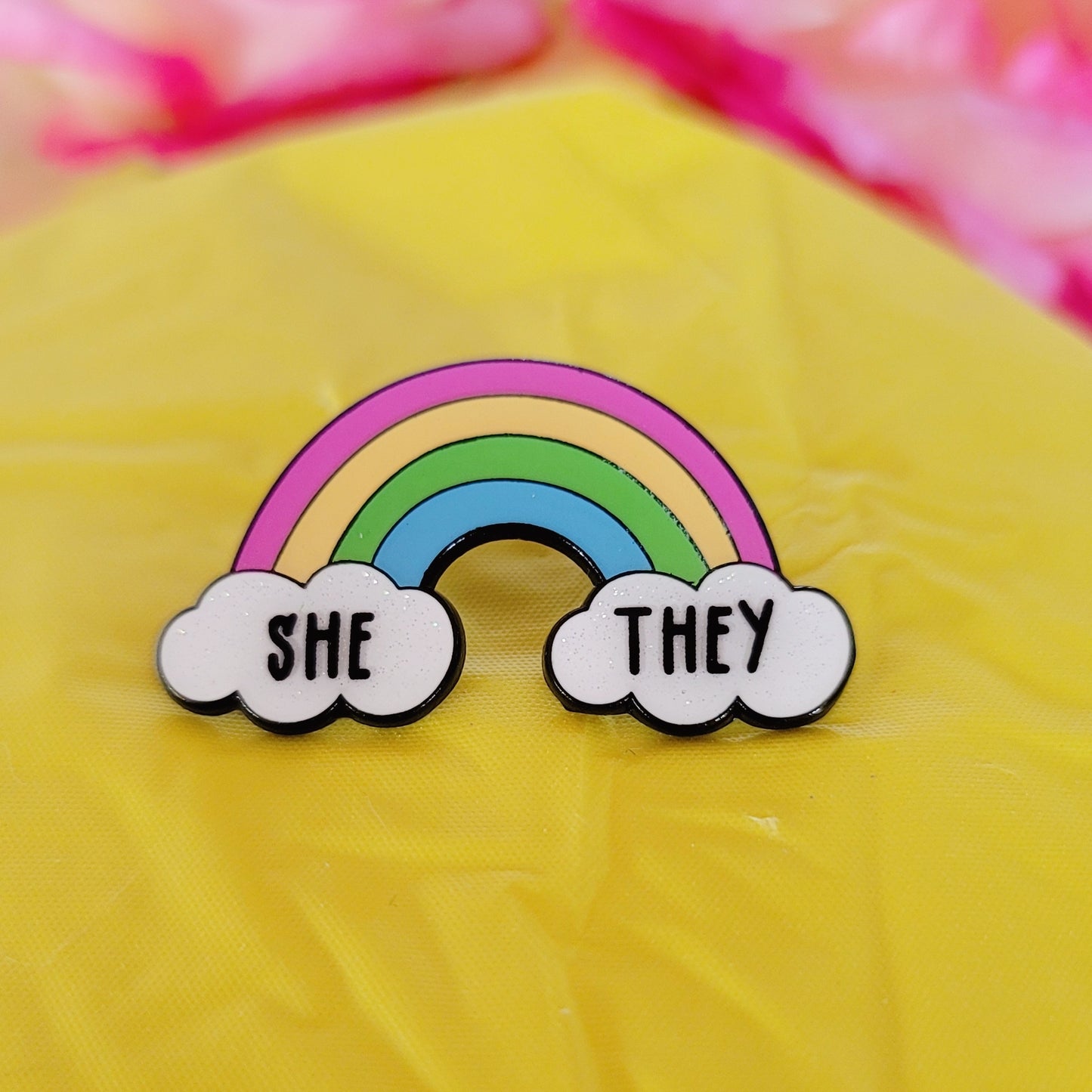 Rainbow Pride: Pronouns | Enamel Pins