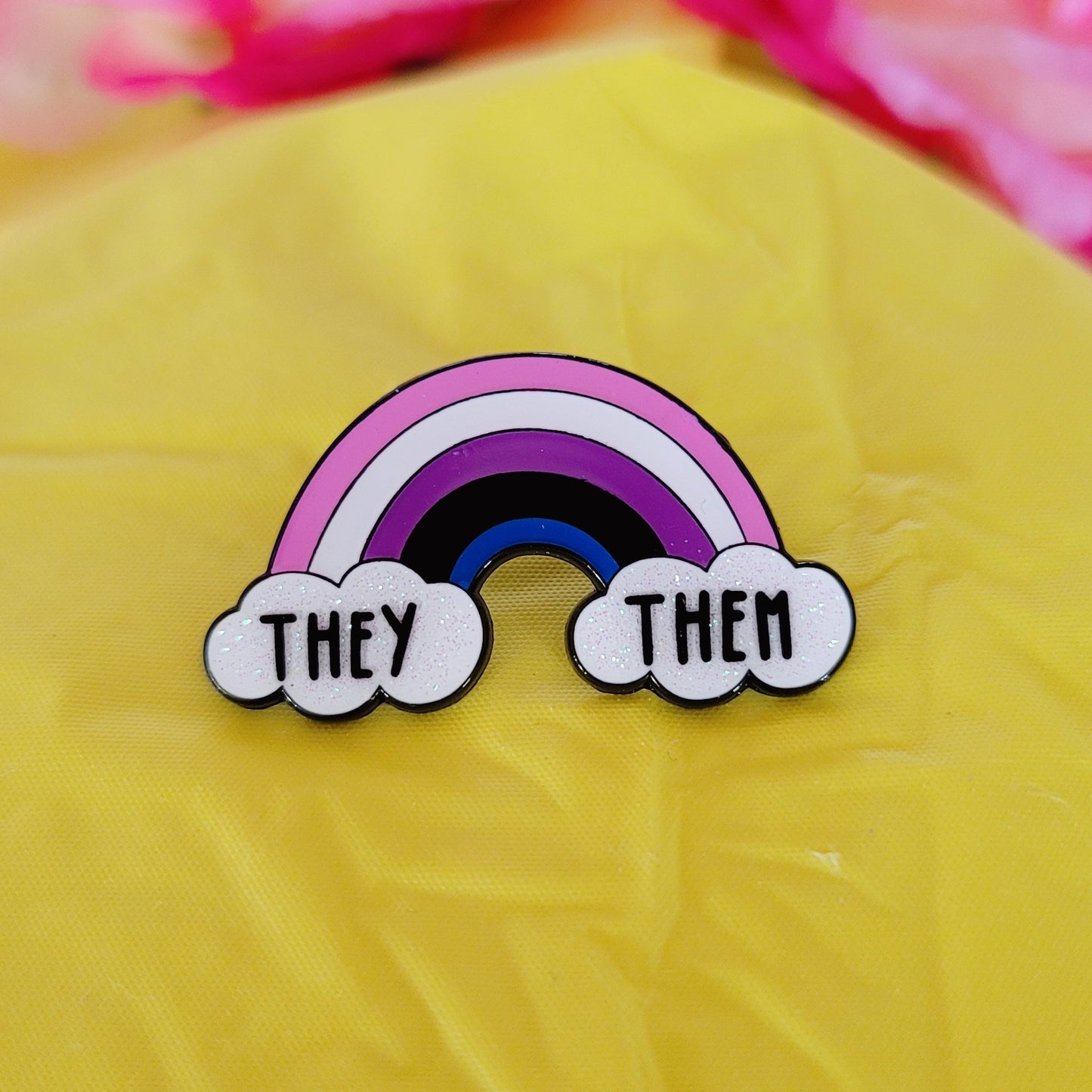 Genderfluid Pride: Pronouns | Enamel Pins