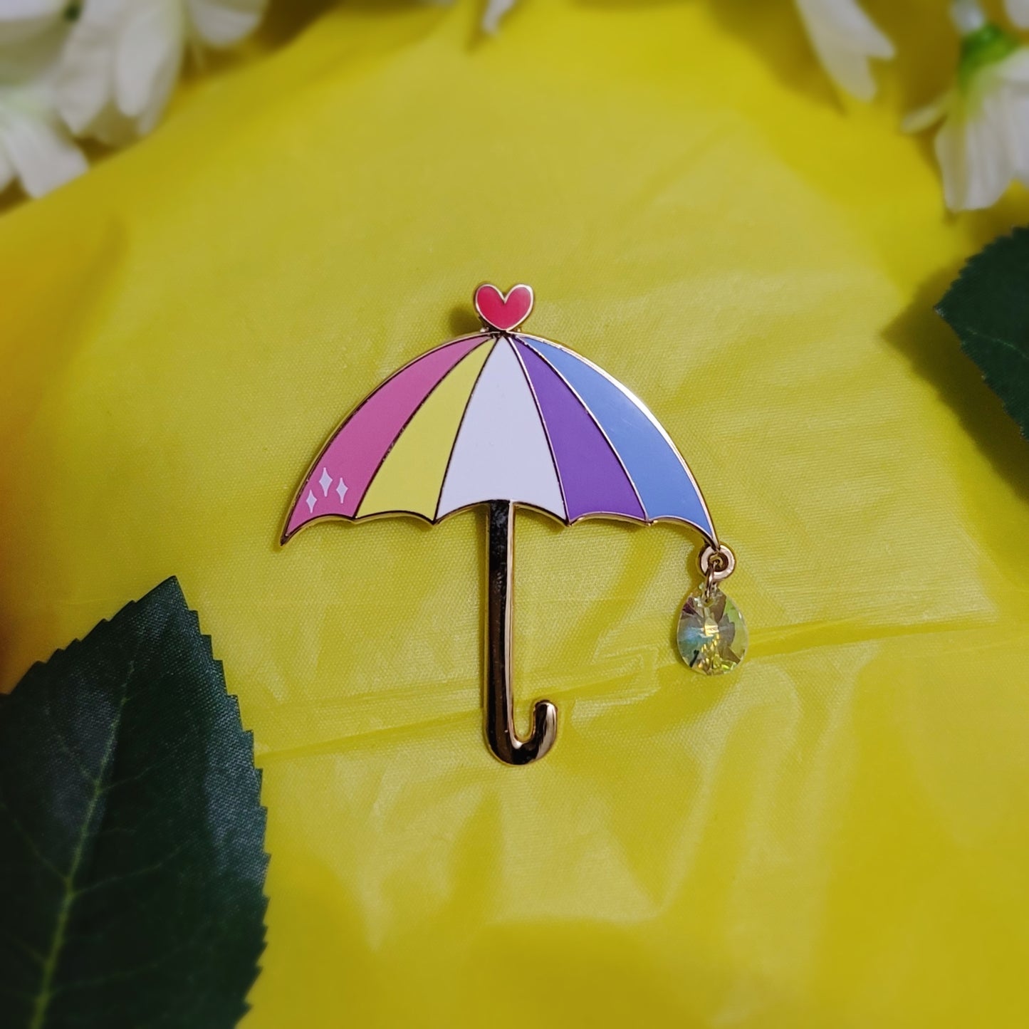 *Raining Pride* Bigender | Enamel Pin
