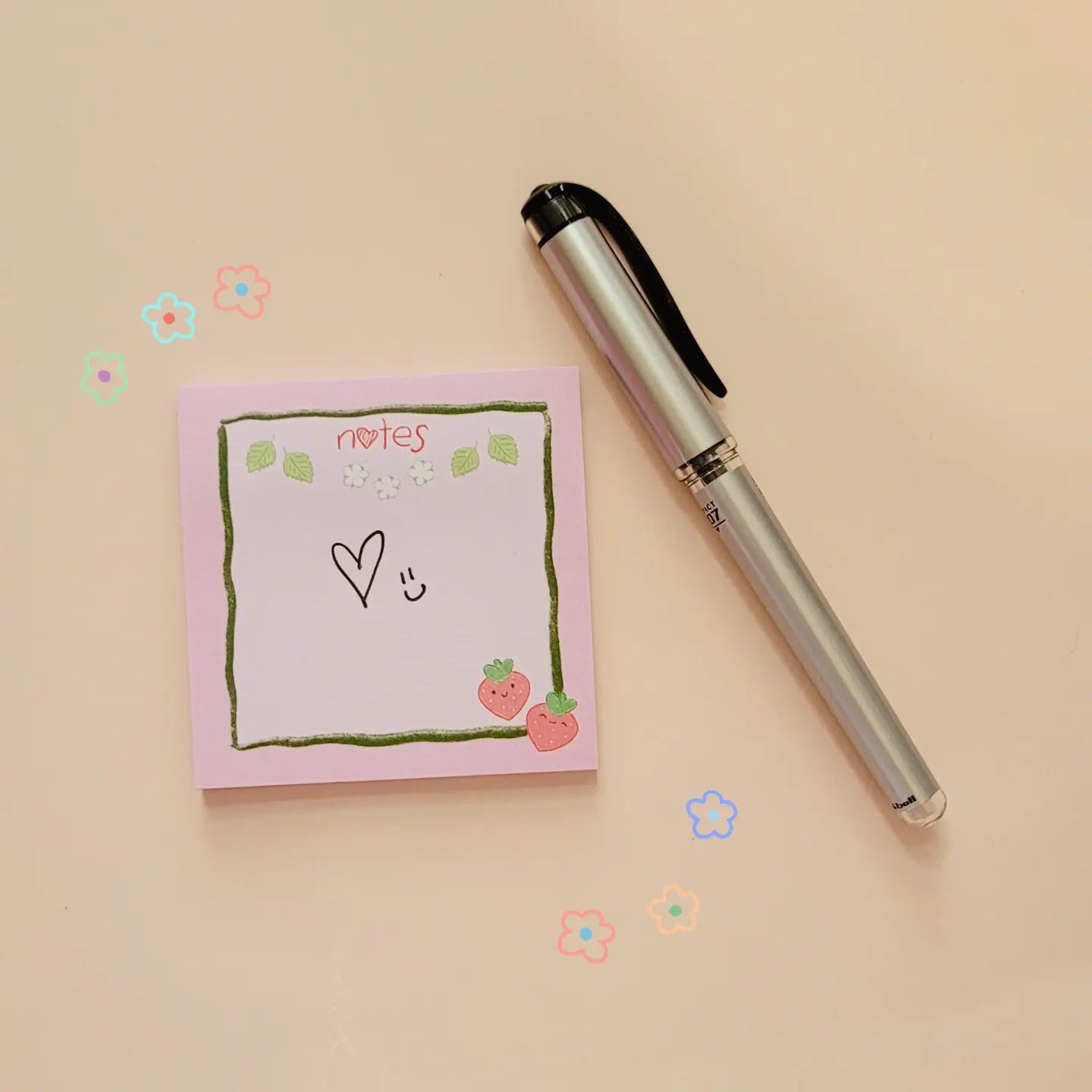 Strawberry | Sticky Note Pad