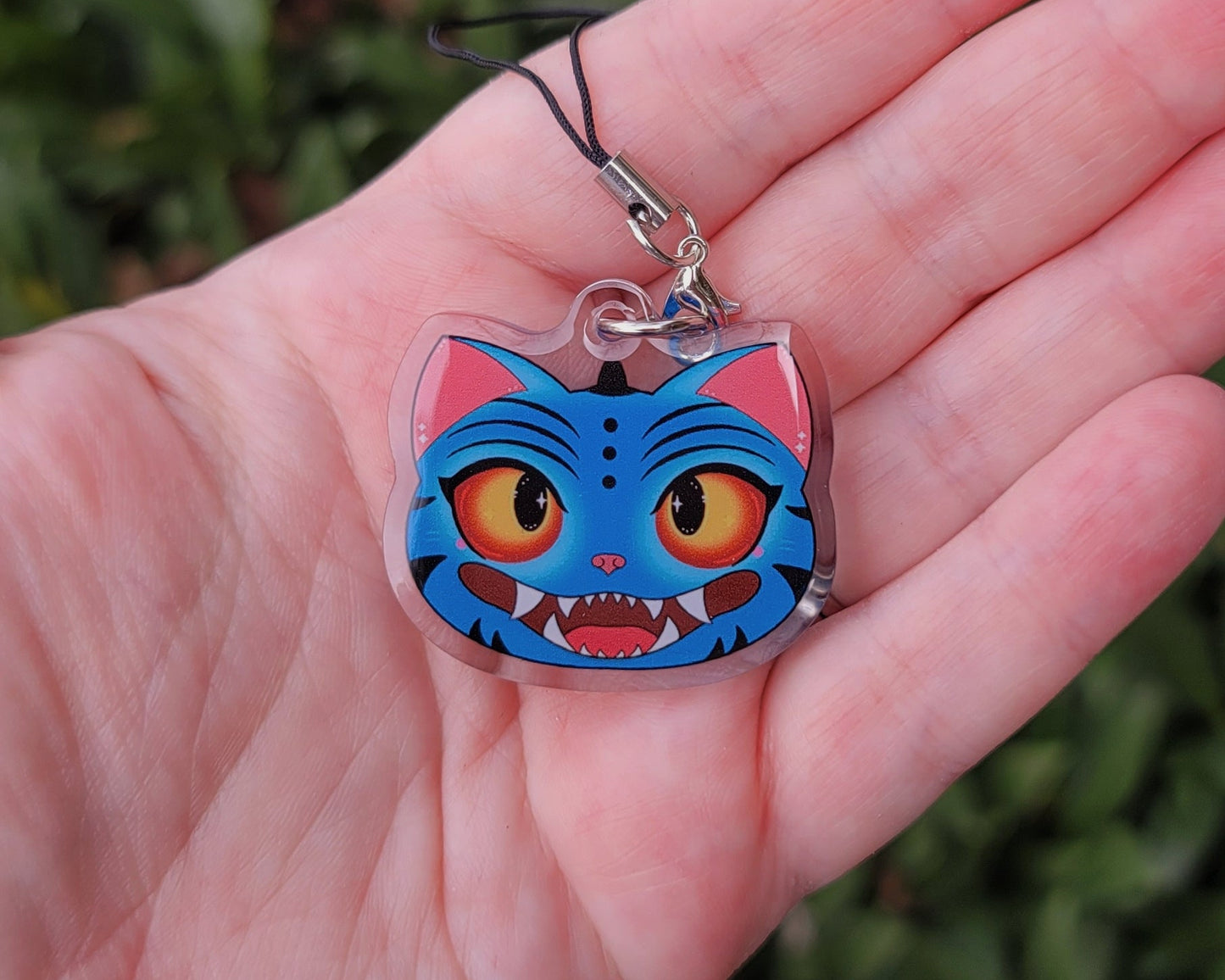 Silly Supernatural Cat | Acrylic Phone Charm