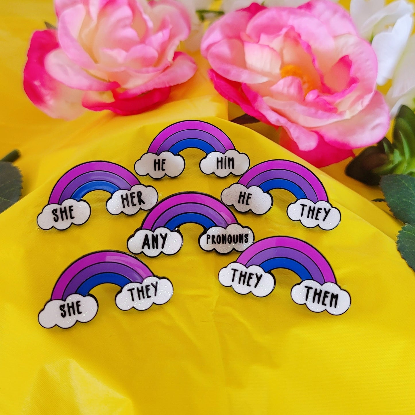 Bisexual Pride: Pronouns | Enamel Pins