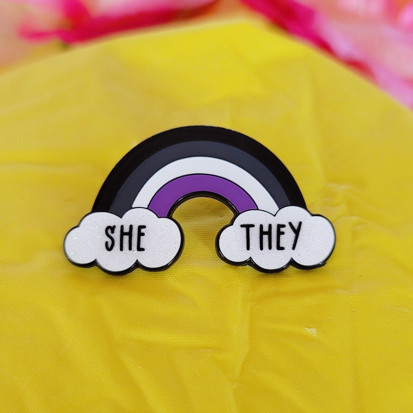 Asexual Pride: Pronouns | Enamel Pins