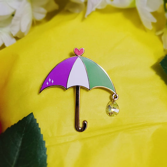 *Raining Pride* Gender Queer | Enamel Pin