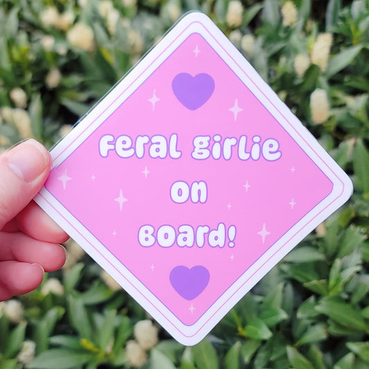 Feral Girlie on Board | Bumper Sticker