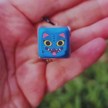 Silly Supernatural Cat | Fidget Key Cap Charm