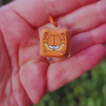 Lasagna Loving Cat | Fidget Key Cap Charm