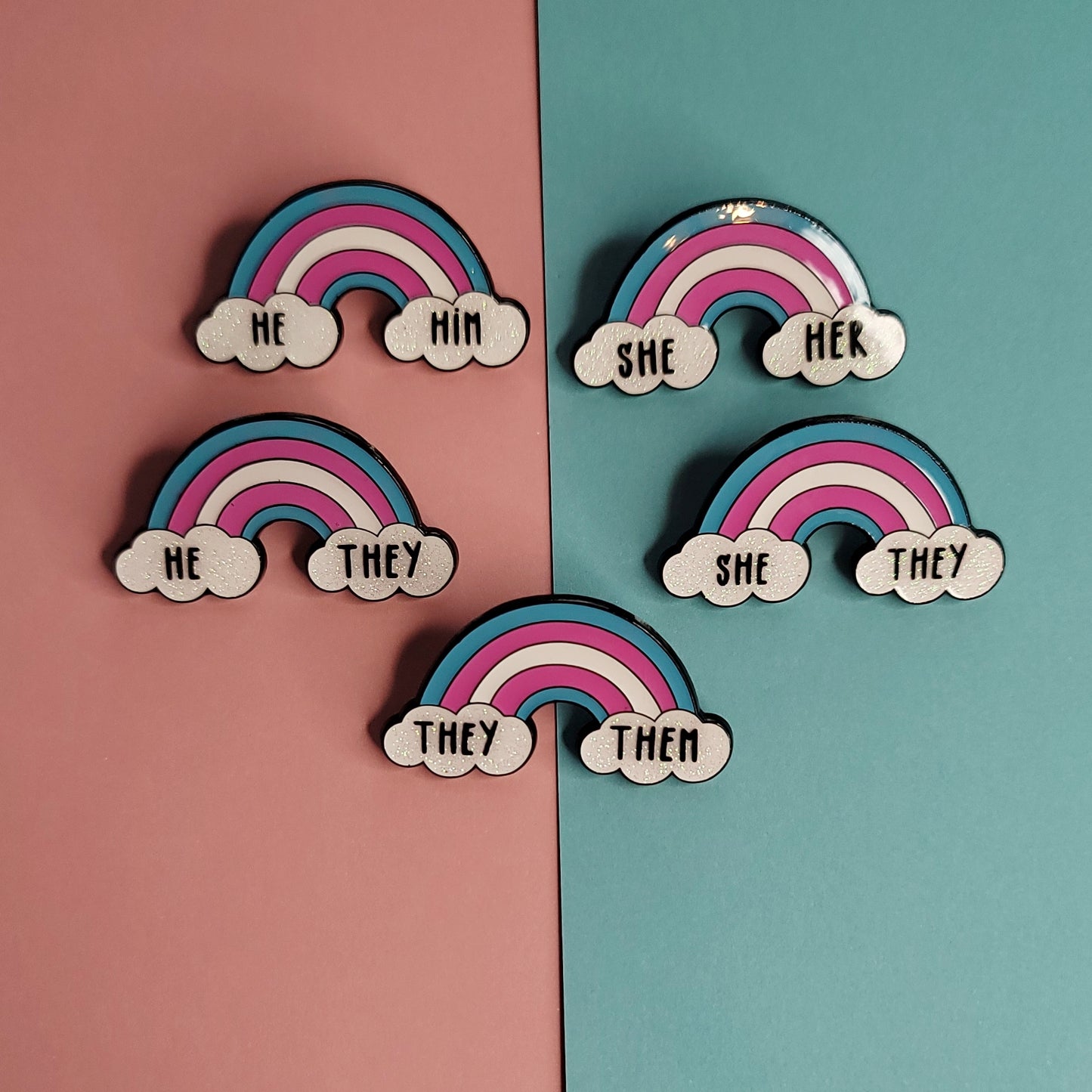 Trans Pride: Pronouns | Enamel Pins