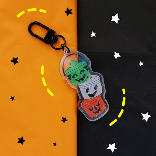Spooky Happy Buckets | Acrylic Keychain
